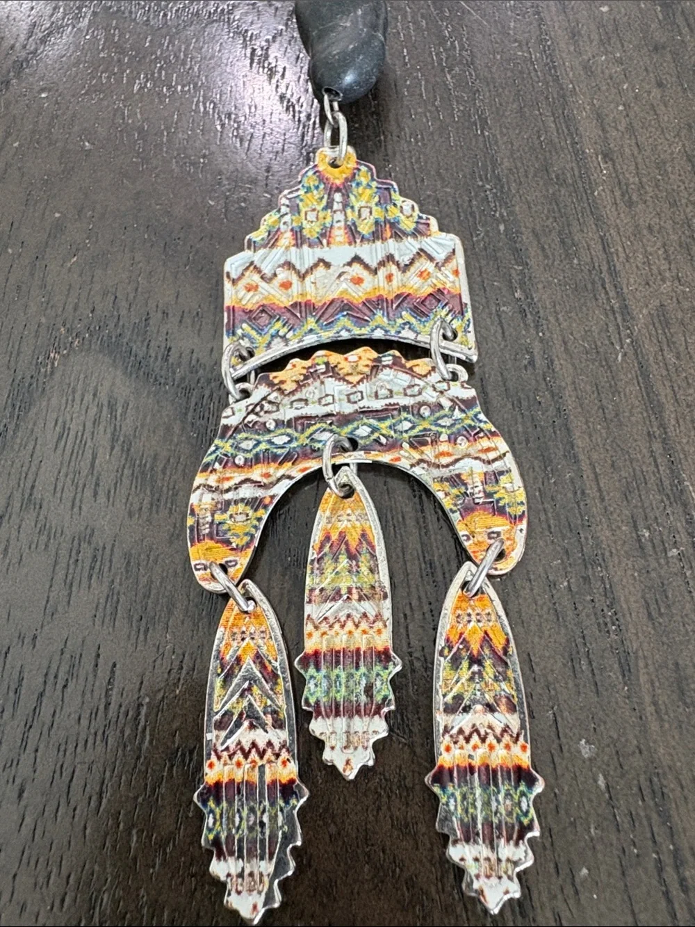 Beaded Multicolor Boho Pendant Necklace - Unknown Brand